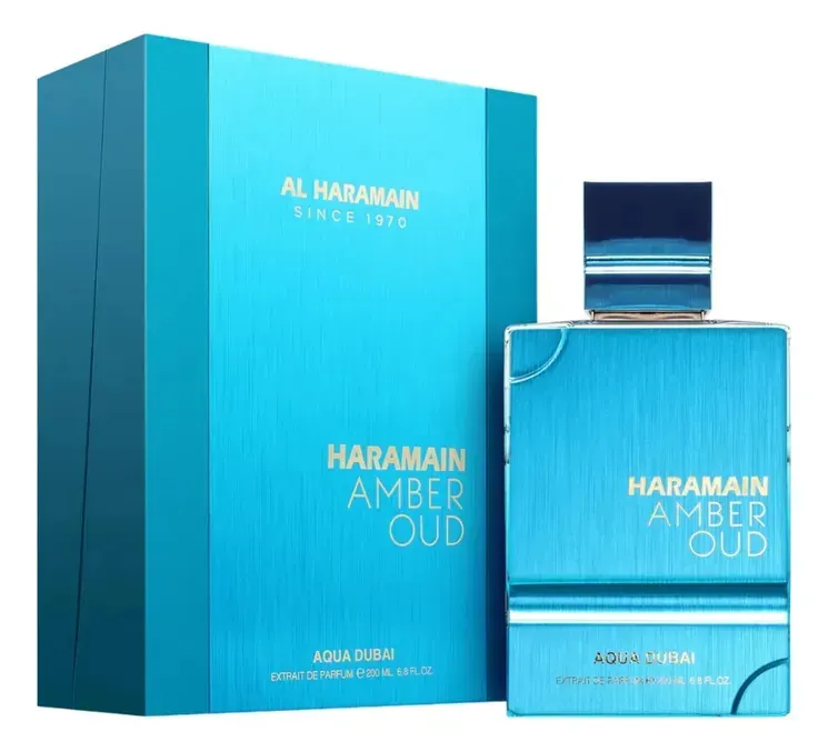 Perfume Haramain Amber Oud Aqua Dubai Extrai De Parfum 200 Ml Al Haramain